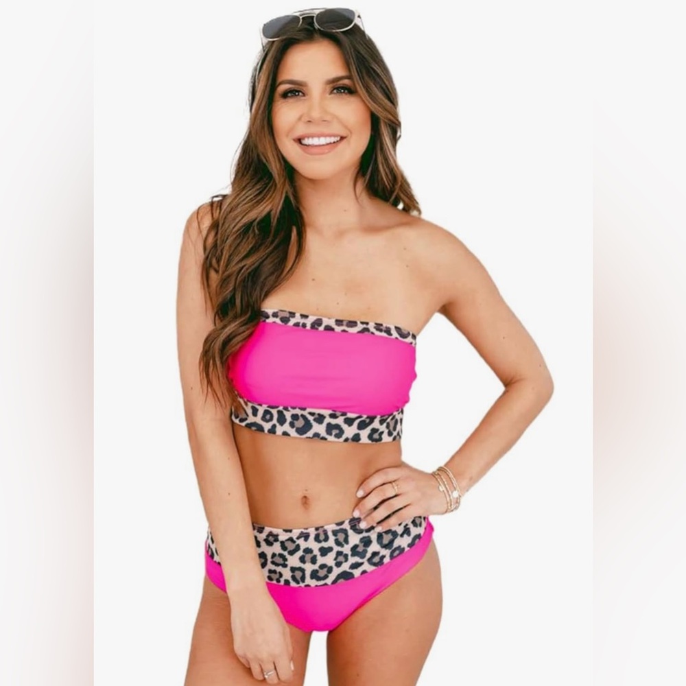 Petallush High Waist Two Piece Bikini Set size MEDIUM, NWOT